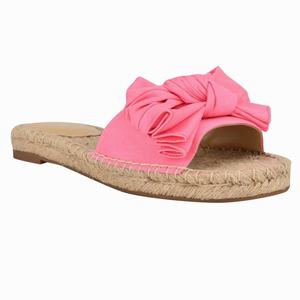 Nine West Bow Espadrille Slides - Pink - Ireland (OM3621405)